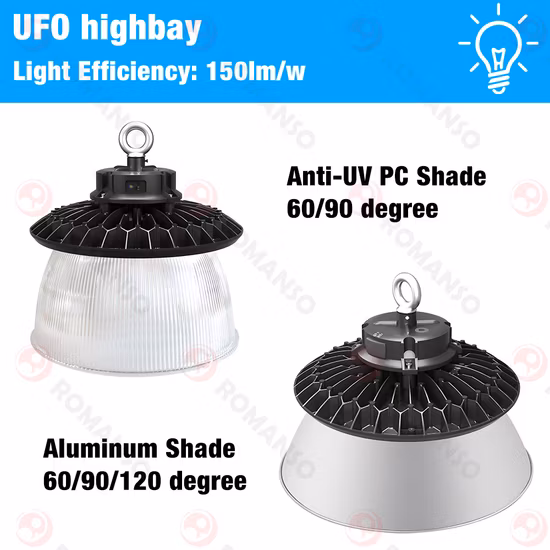 IP65 산업용 60W 80W 100W 150W 하이 베이 LED 조명